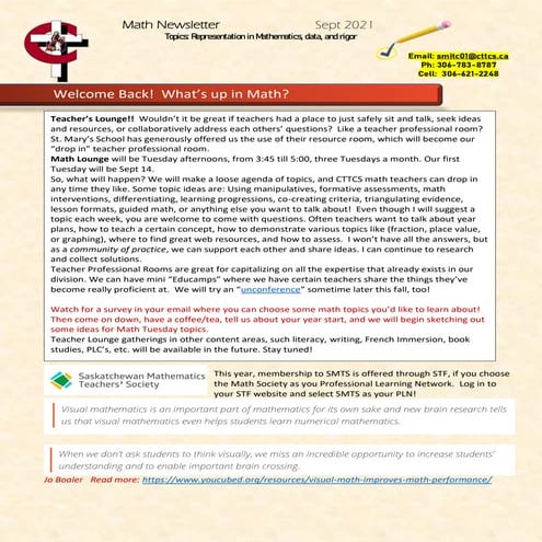 Newsletter Sept 2021