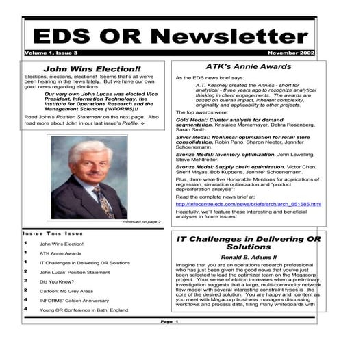 Newsletter V1 N3 021115