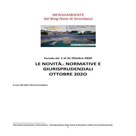 News lex ambiente  ottobre 2020