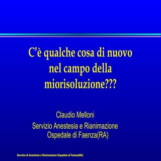 News muscle relaxants 2003 