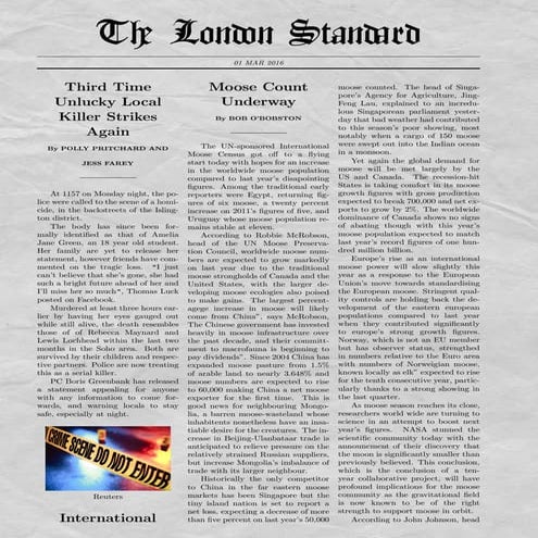 Newspaper Prop (Media Studies)