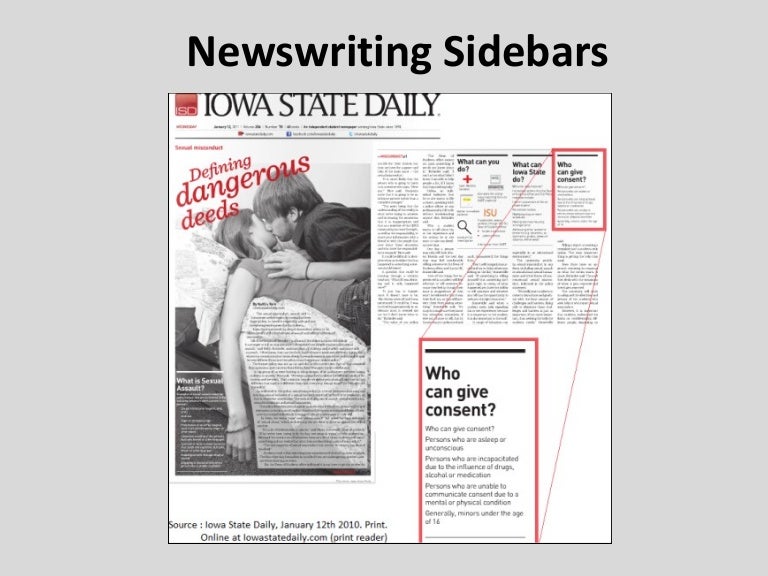 Newspaper sidebar