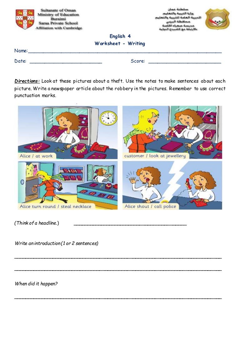 writing worksheet newspaper writing 2
