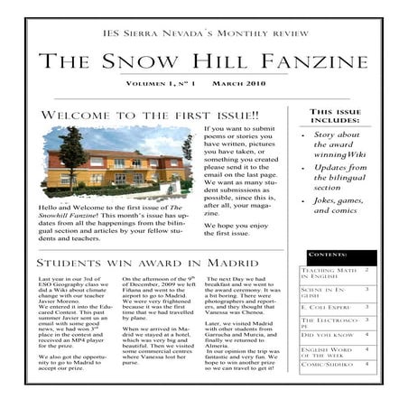 The Snow Hill Fanzine 1