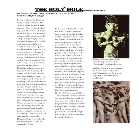 Brain and Behaviour Newspaper Article: Clayton Clough