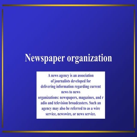 Newspaper organization