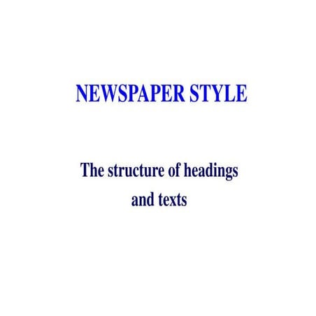 Newspaper Style Pdf