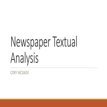 Newspaper textual analysis