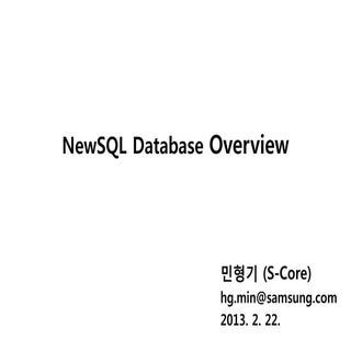 NewSQL Database Overview