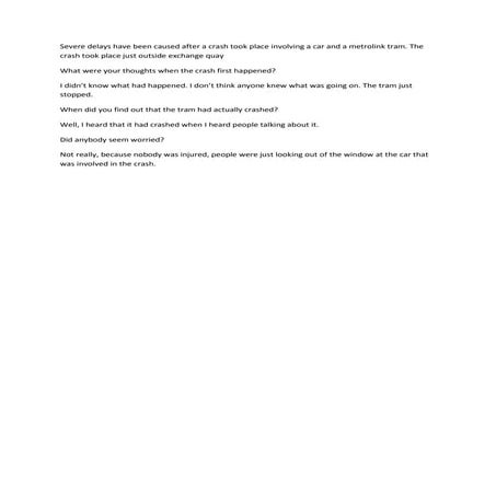 News script for tram crash | DOCX