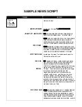 Tv news report script example