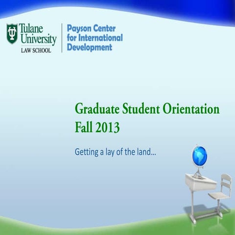 New graduate student orientation for Fall 2013