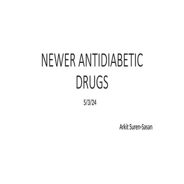 Newer anti diabetic and anti obesity drugs
