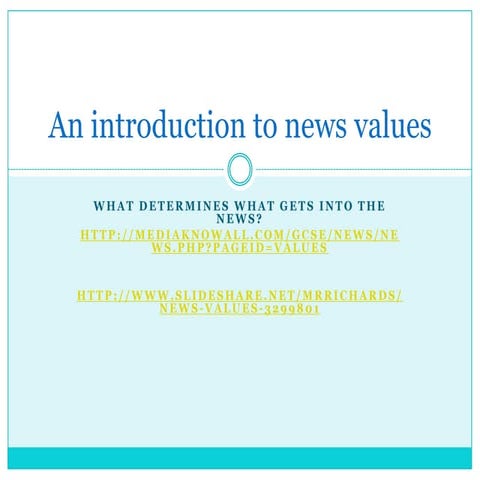 News values