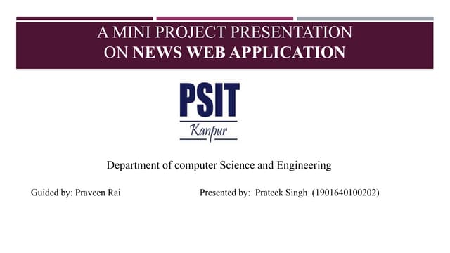 News web application