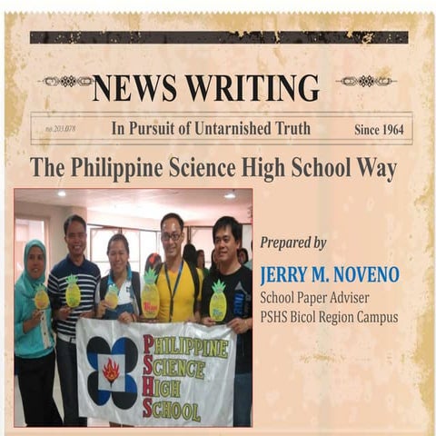News Writing the Philippine Science High School Way