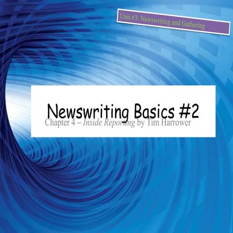 Newswriting Basics #2 - Slideshare