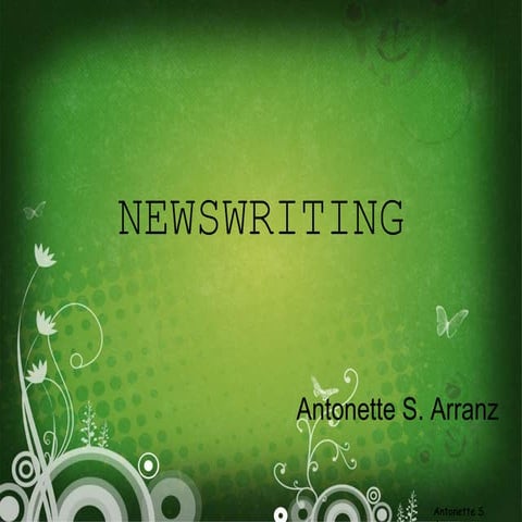 Newswriting (sy2013 2014)