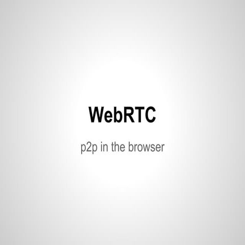 Budapest New Tech Meetup - WebRTC