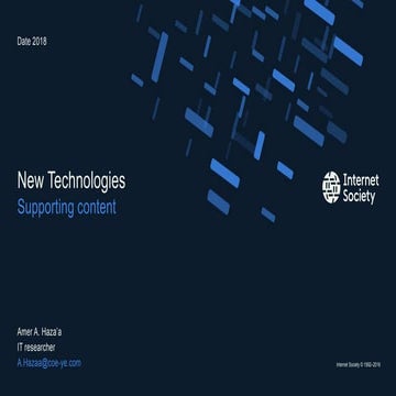 New technologies - Amer Haza'a