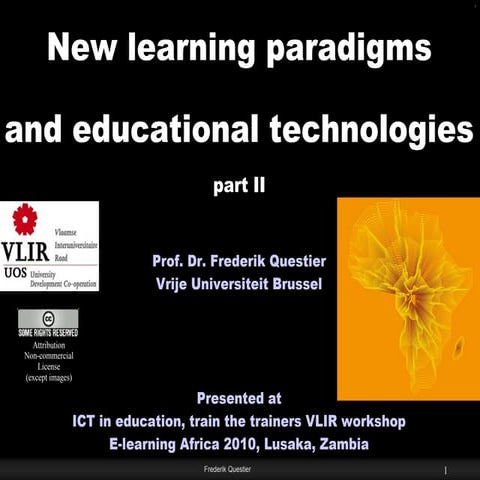 New learning paradigms and educational technologies