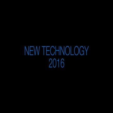 New Technology 2016 L01 Introduction