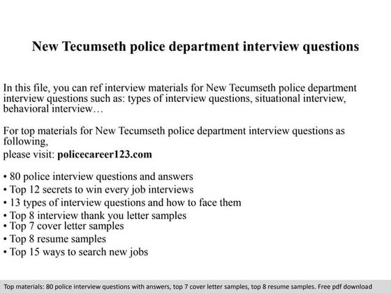 Police sergeant interview questions | PPT
