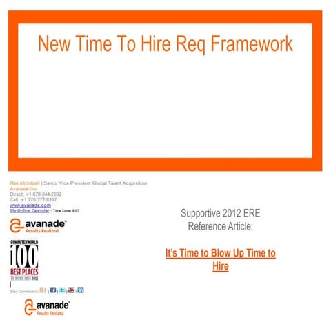 New Time To Hire Framework