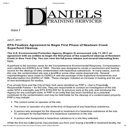 Newton Creek Superfund