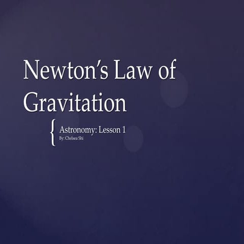 Newton’s law of gravitation