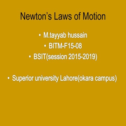 Newtons law of motion