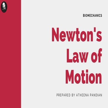 Newton's law of motion   biomechanics