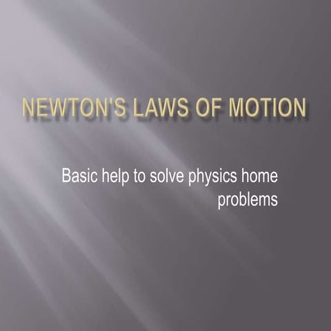 Newton's laws of motion