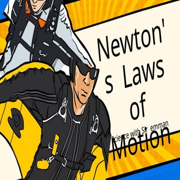 Newton's Laws of Motion Educational Presentation in Colored Comics and Retro ...