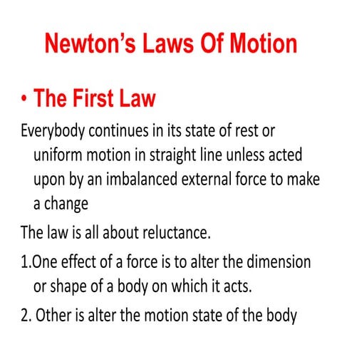 Newton's laws of motion lecture notes 