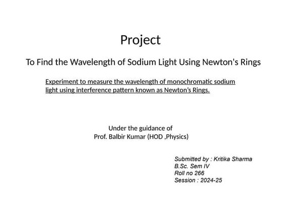 Newton's rings | PDF