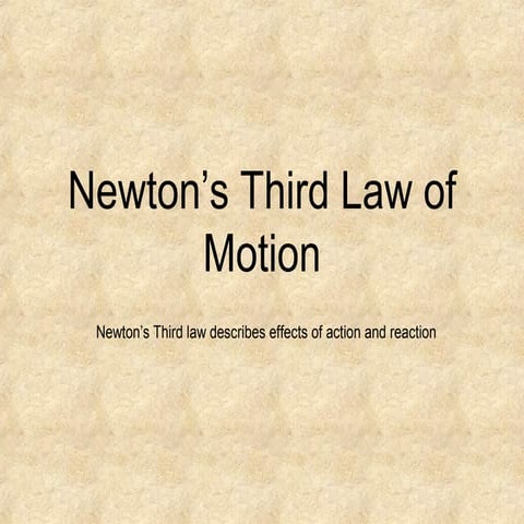 Newton's third law of motion