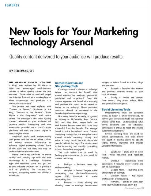 New Tools for your Marketing Technology Arsenal