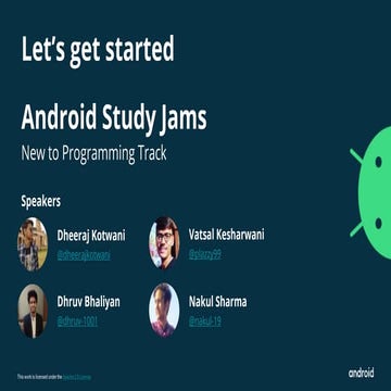 Android Study Jams - New to Programming [27th december]