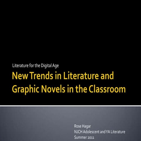New trends in literature and graphic novels in