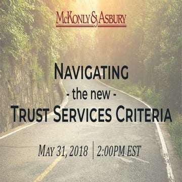 Navigating the new Trust Services Criteria