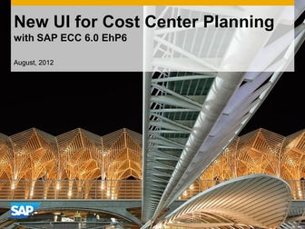 New UI for Cost Center Planning