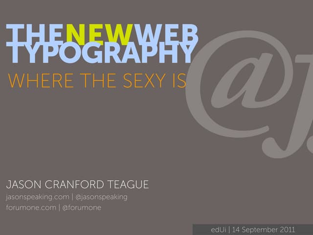 The New Web Typography