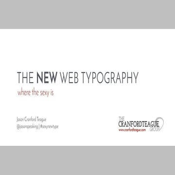 The NEW Web Typography: Where the Sexy is 2016