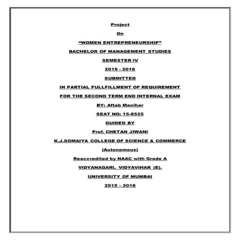 New women entrepreneurship