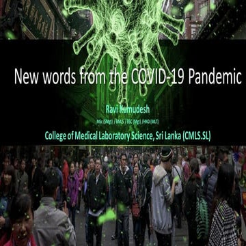 New words from the covid19 pandemic