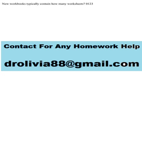 New workbooks typically contain how many worksheets 0123.pdf