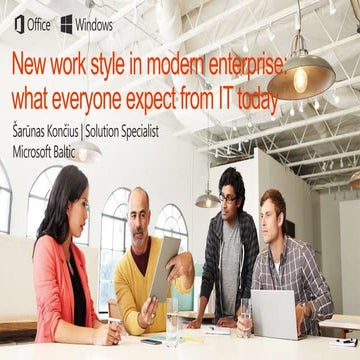 New work style in modern enterprise 