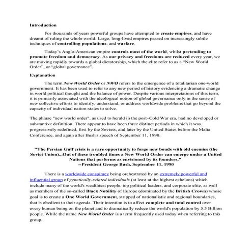 New World Order