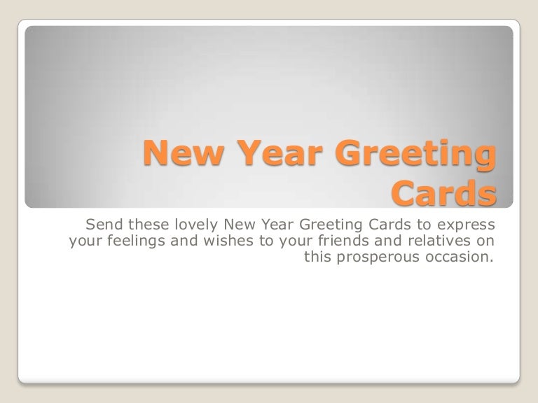 New year greeting cards